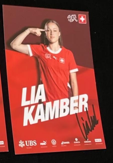 Signed card Lia Kamber